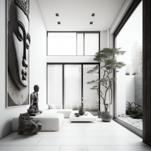 Zen-style decoration for a unique harmony
