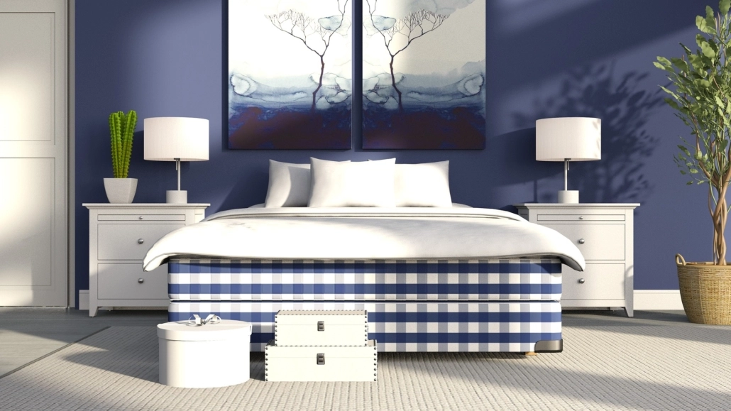 Decorating with wallpaper - Blue and white room