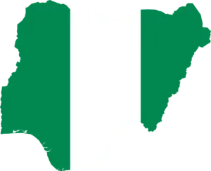 Moving to Nigeria - Flag map